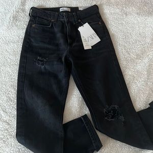 Zara Slim fit High-rise ankle length jean